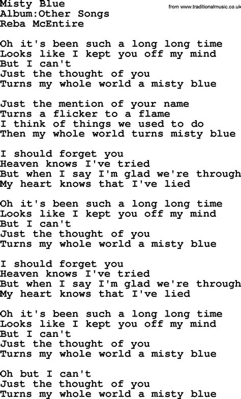 misty blue lyrics|misty blue song lyrics meaning.